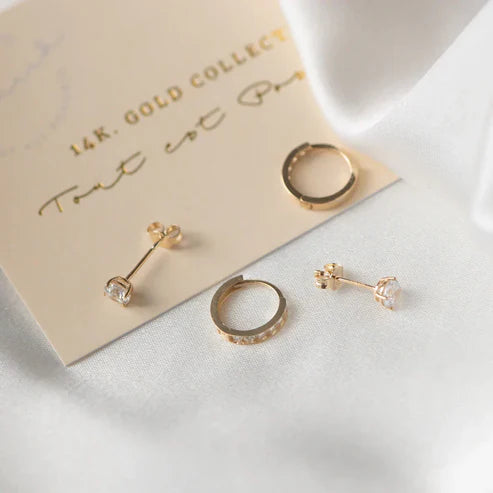 Dara Brillane Stone Earrings Set