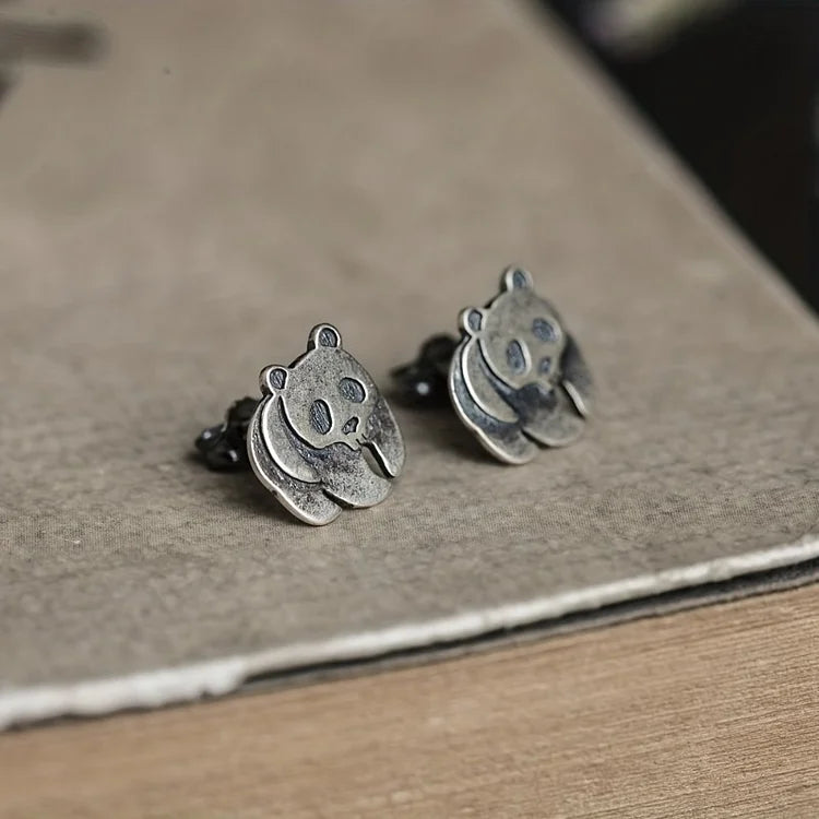 Vintage Panda Earrings