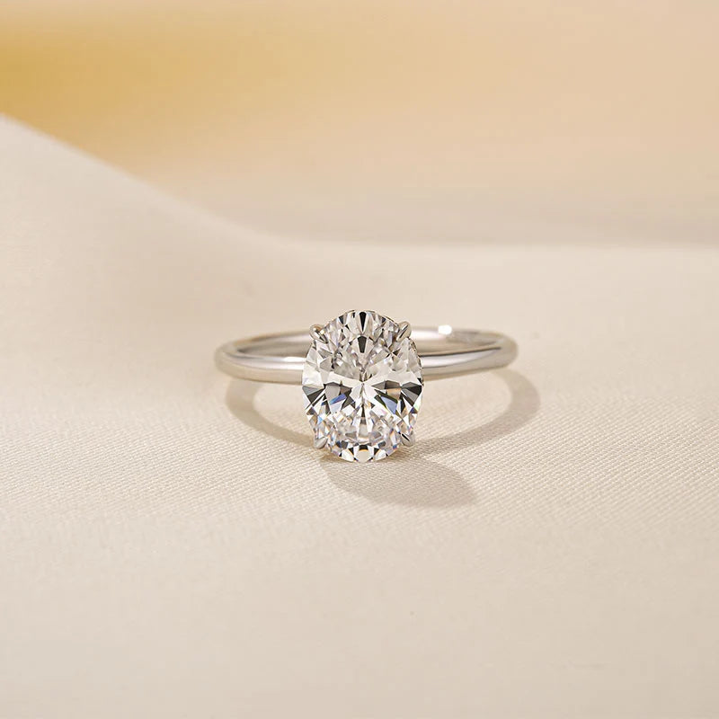 Sparkle Oval Cut Engagement Ring