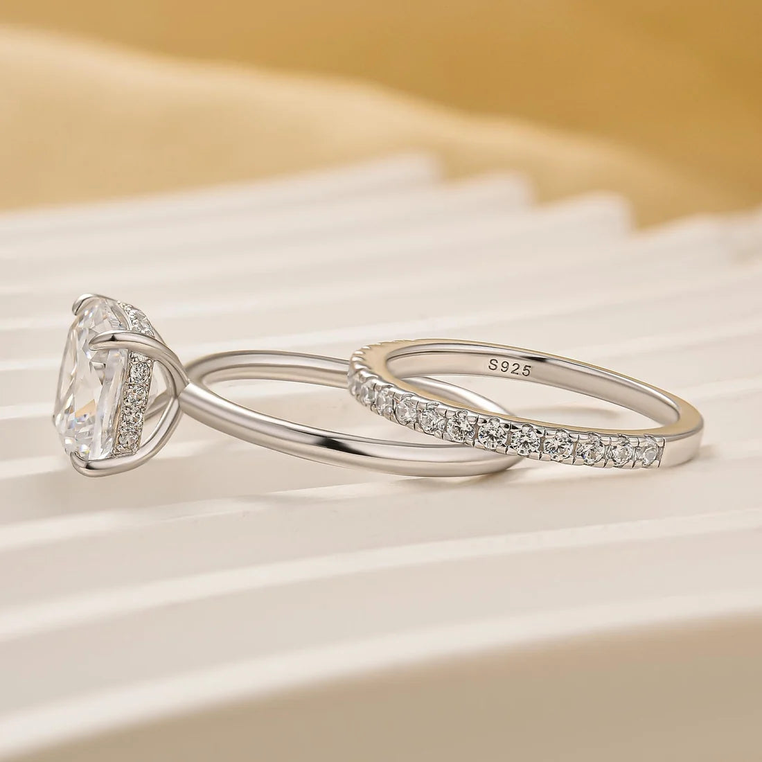 Cushion Cut Bridal Ring Set