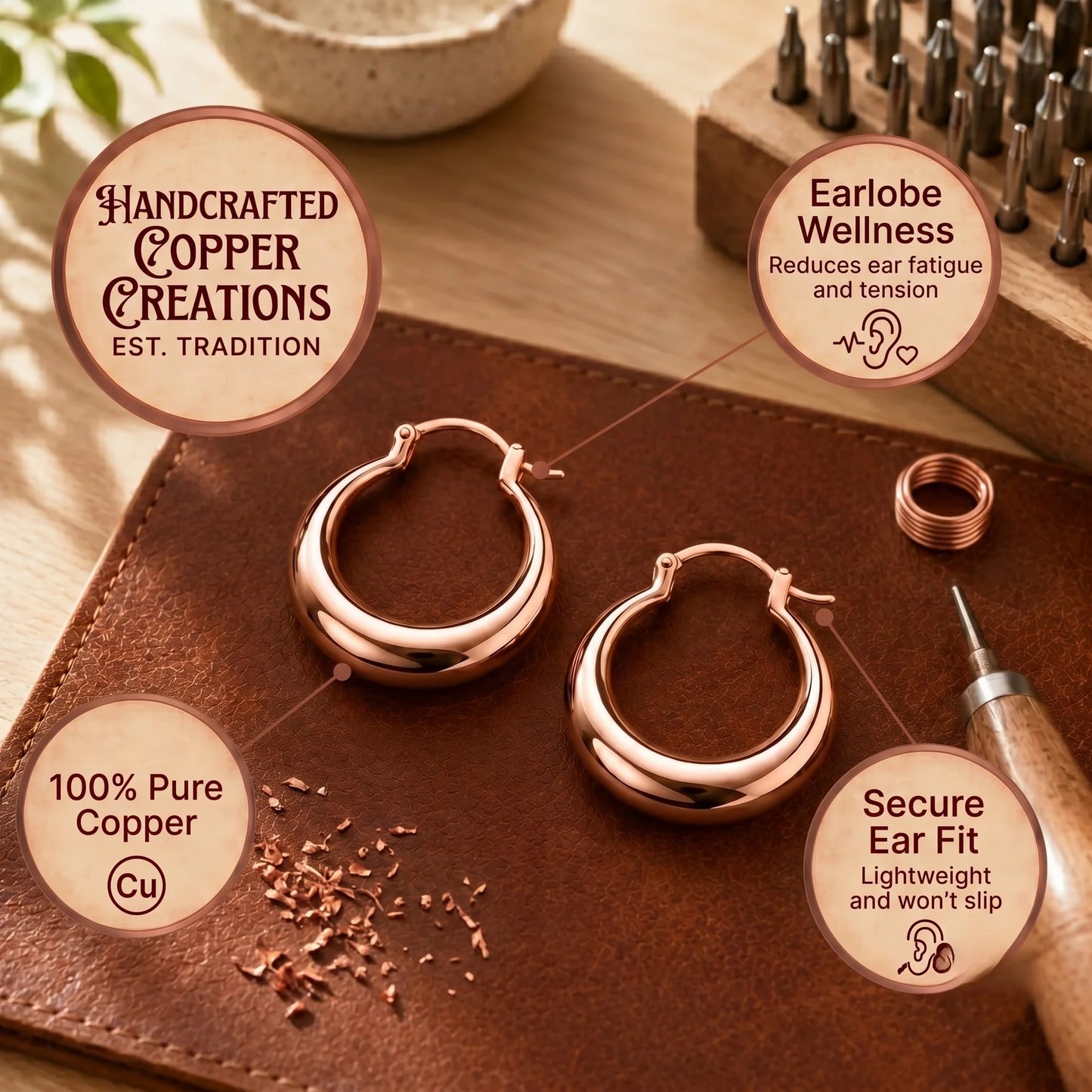 Zarinos's Hoop Copper Earrings