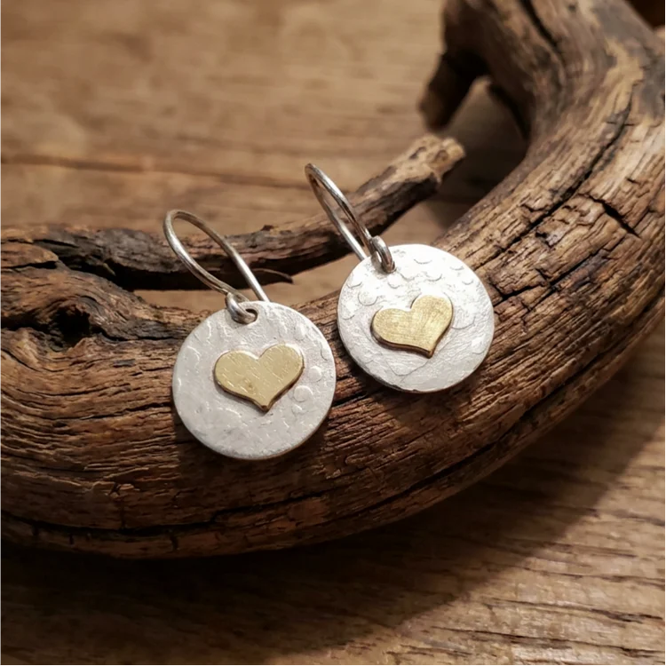 Vintage Heart Earrings