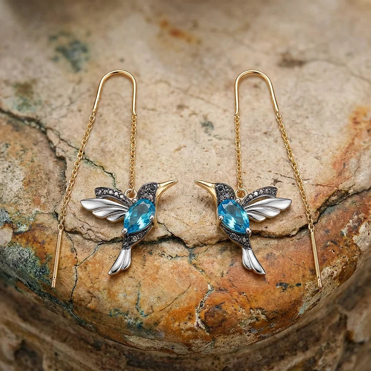 Mixed Zirconium Bird Earrings