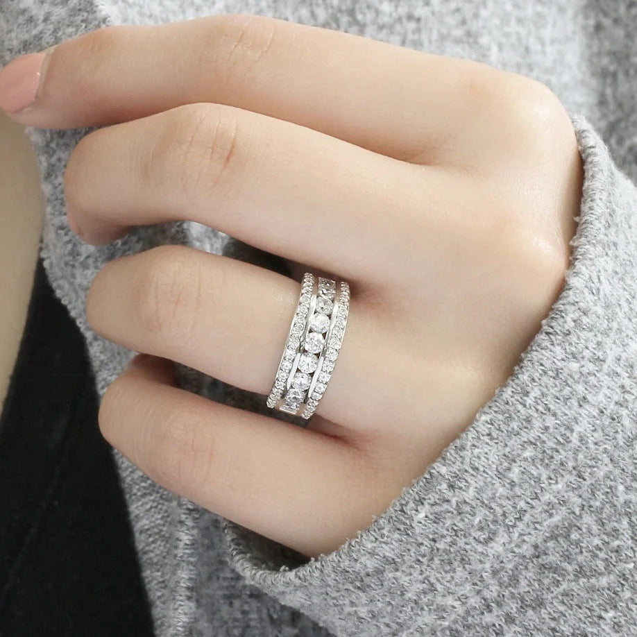 Elegant Silver Stone Ring