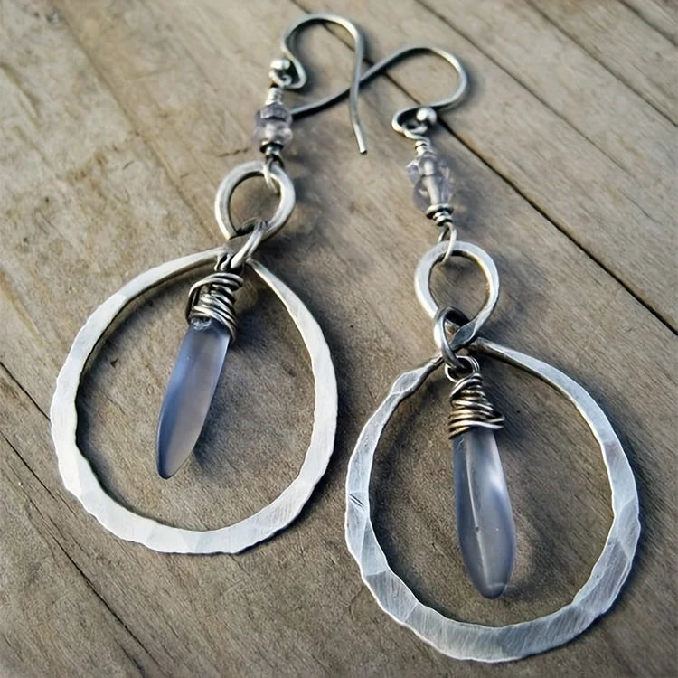 Vintage Wrapped Moonstone Earrings