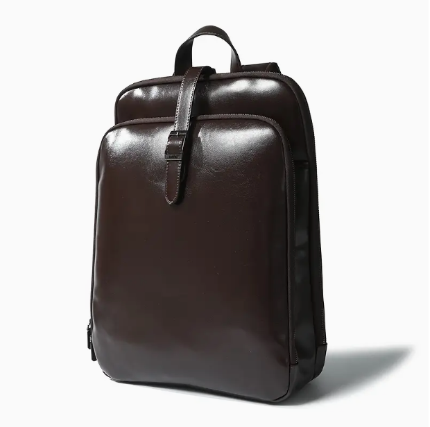 Vintage Travel Leather Backpack with Laptop Compartment