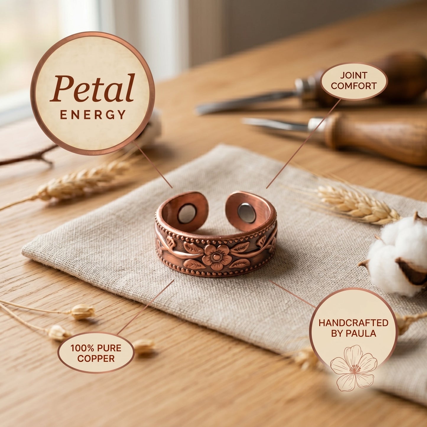 Zarino's Petal Copper Ring
