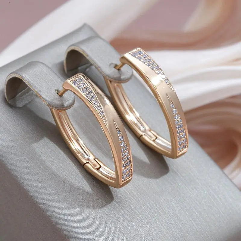 Gold & Diamond Elegance Earrings