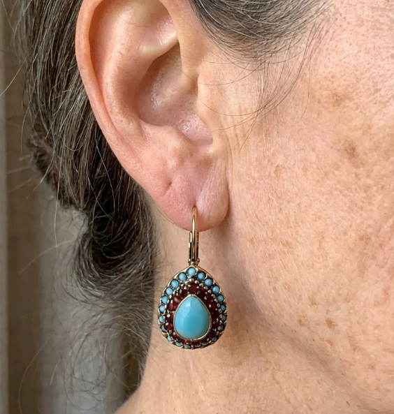 Vintage Crystal Teardrop Earrings