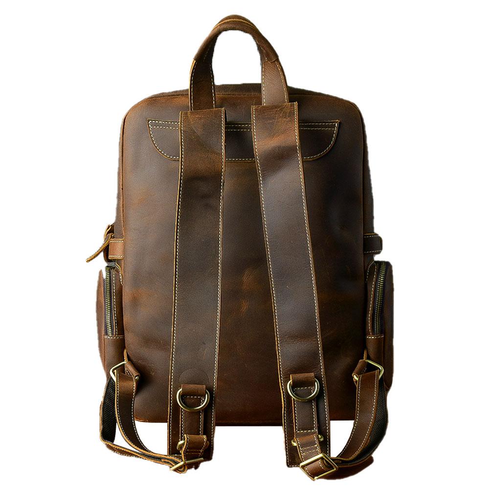 Brown Leather Backpack | BARCELONA