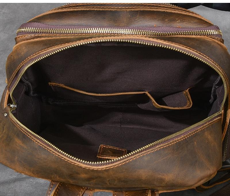 Brown Leather Backpack | BARCELONA