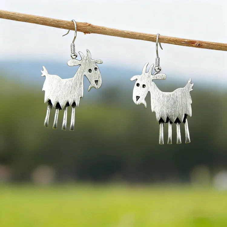 Vintage Goat Earrings