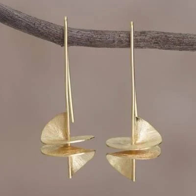 Vintage Golden Scales Earrings