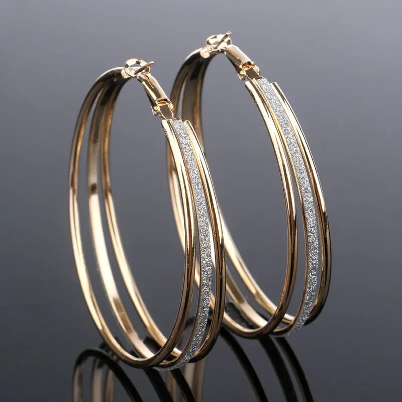 Vintage Bright Hoops Earrings