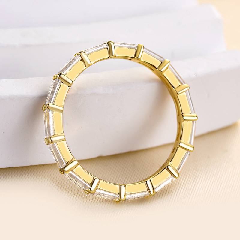 Emerald Cut Stackable Ring For Women