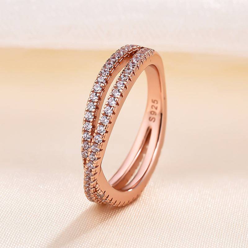Criss Cross Wedding Ring For Women