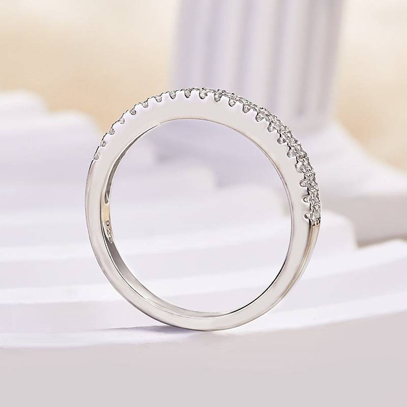 Double Halo Round Cut Wedding Ring
