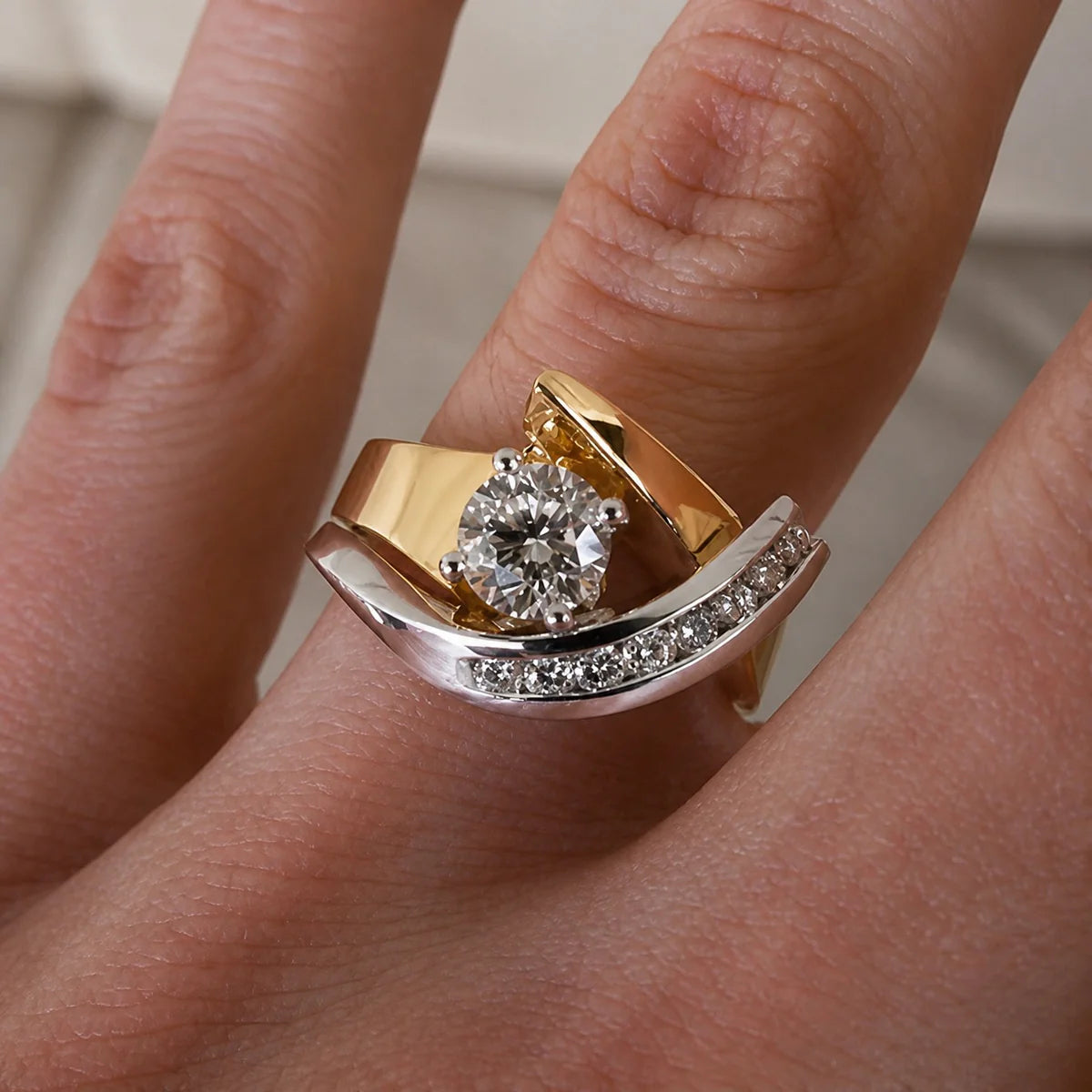 Artistic Dual Tone Ring