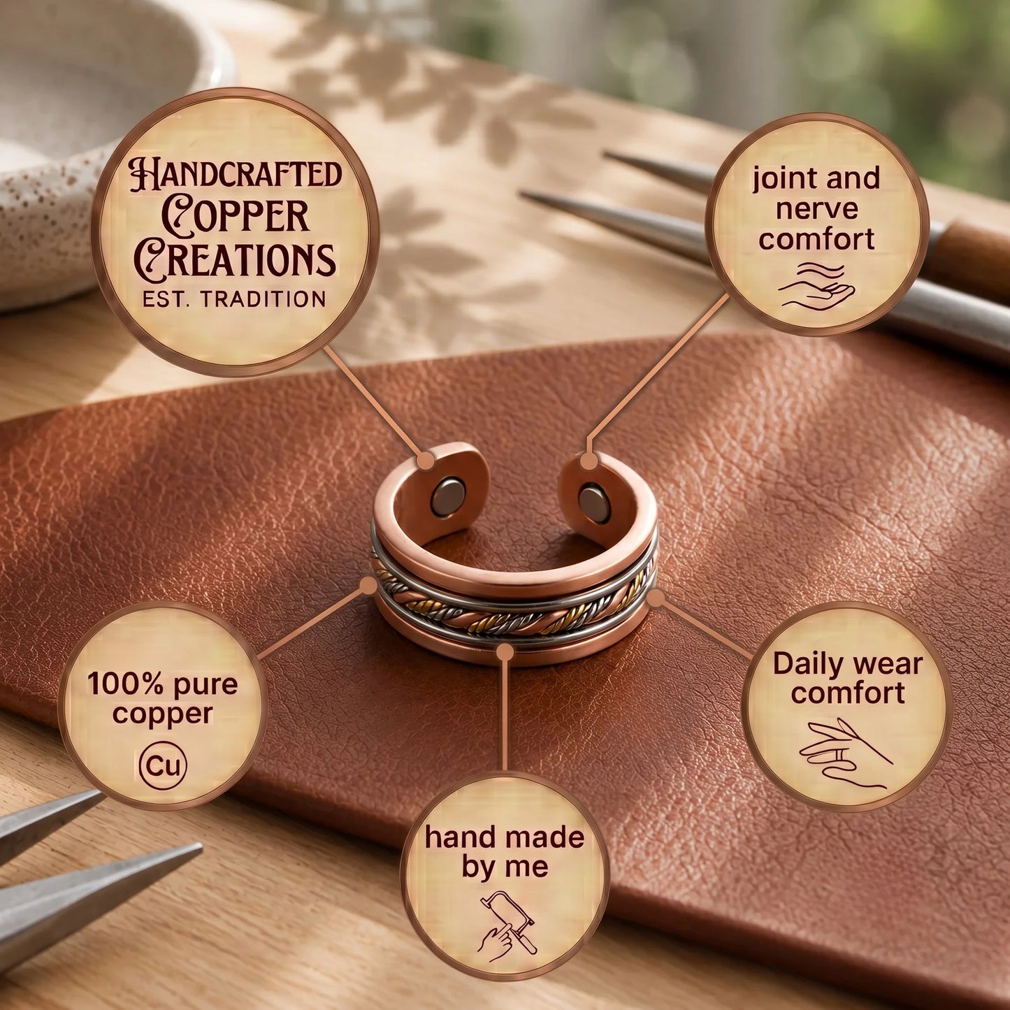 Zarinos's Braid Copper Ring