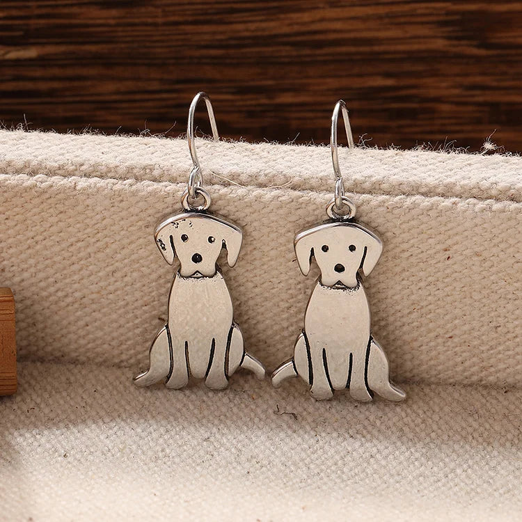 Retro Bohemian Labrador Earrings