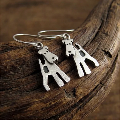 Vintage Wire Fox Terrier Earrings