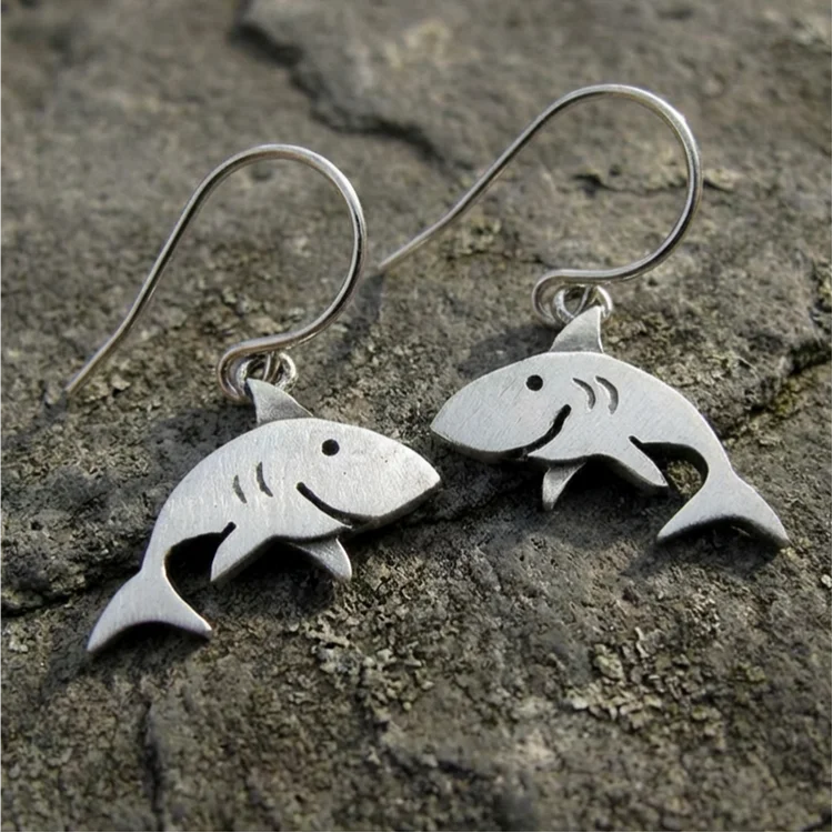 Vintage Shark Earrings