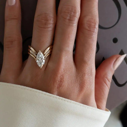 Marquise-Cut Ring Set