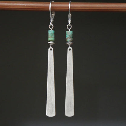 Vintage Turquoise Long Bobo Earrings