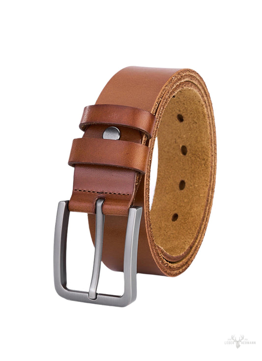 Elegant leather trouser belts