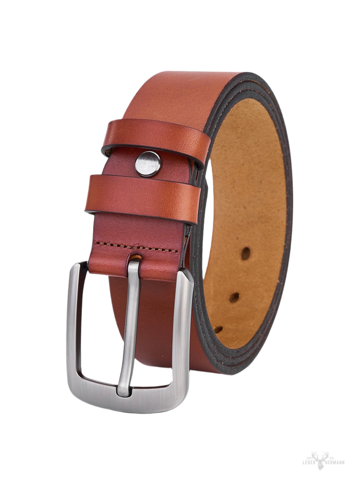Stylish brown round leather straps