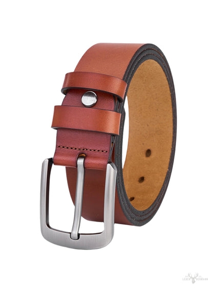 Stylish brown round leather straps