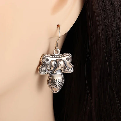 Vintage Bohemian Elephant Earrings