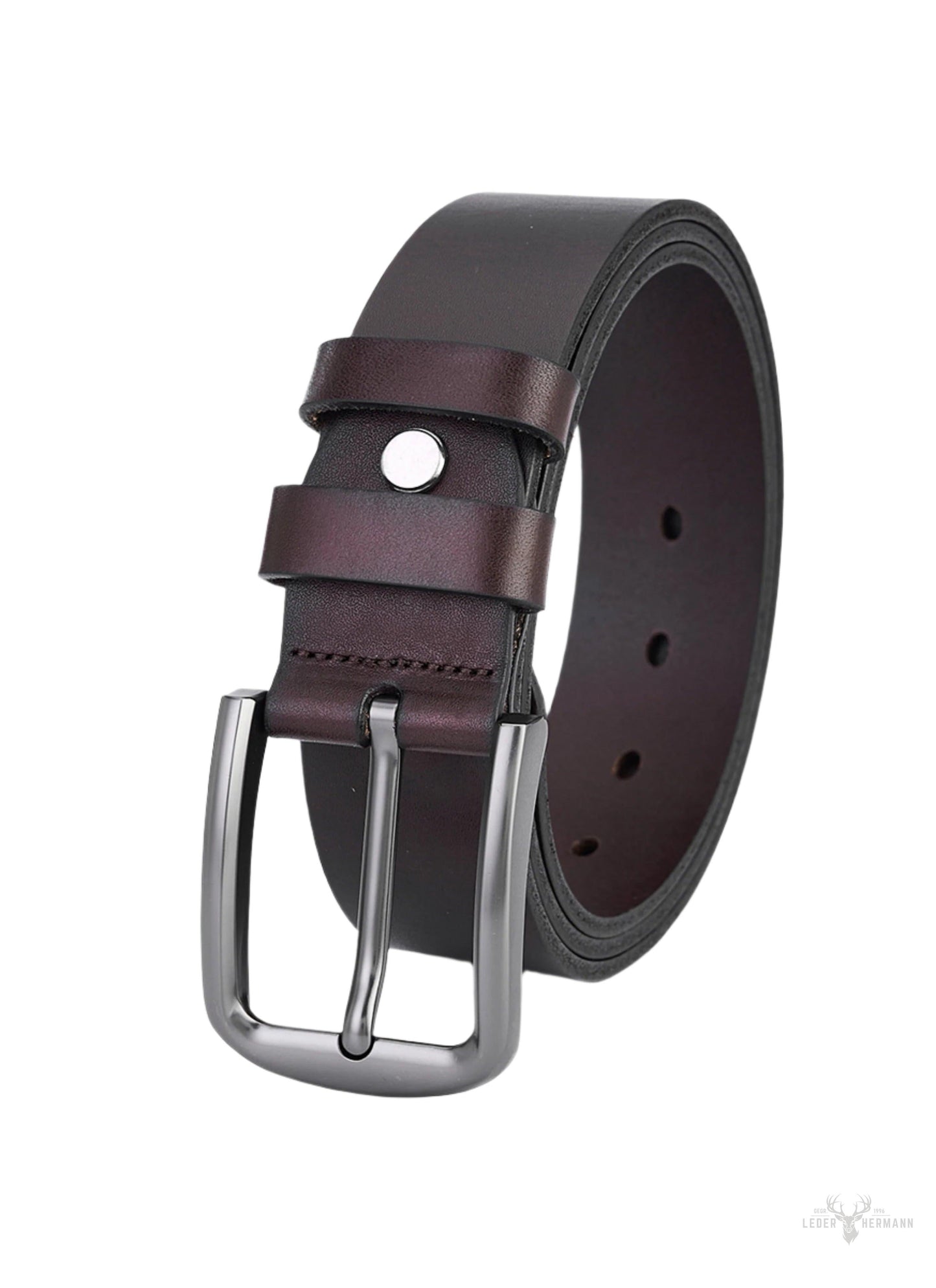 Dark brown leather belt