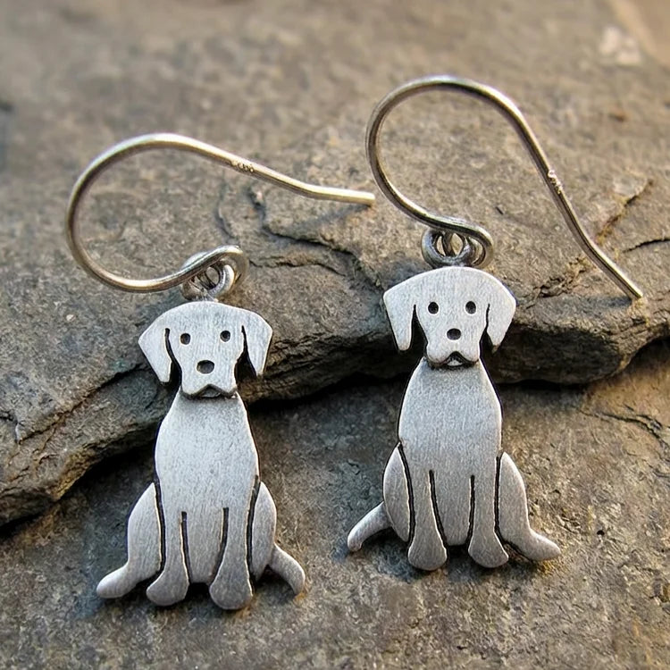 Retro Bohemian Labrador Earrings