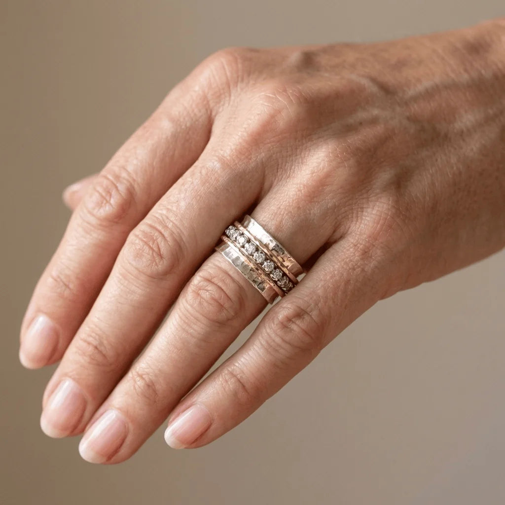 Zirconia Serenity Spin Ring