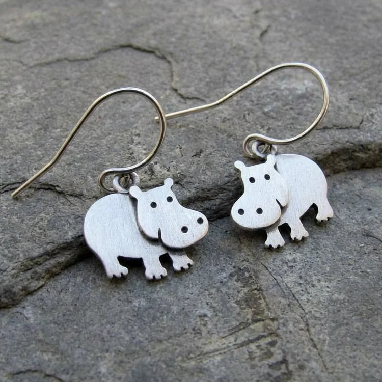 Vintage Hippo Earrings