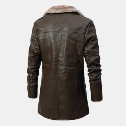 Maverick Soul - Men's leather jacket with cozy inner lining for a stylish look
