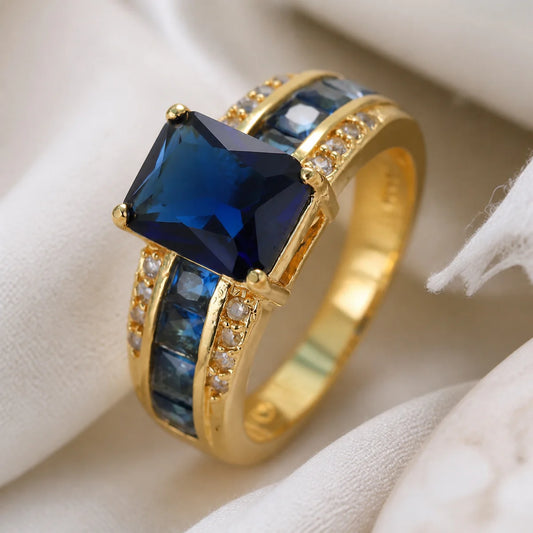 Sapphire Velvet Petal Ring
