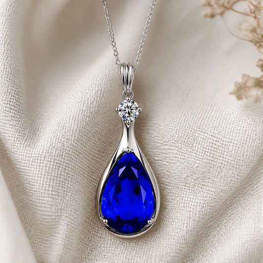 Sapphire Infinity Pendant Necklace