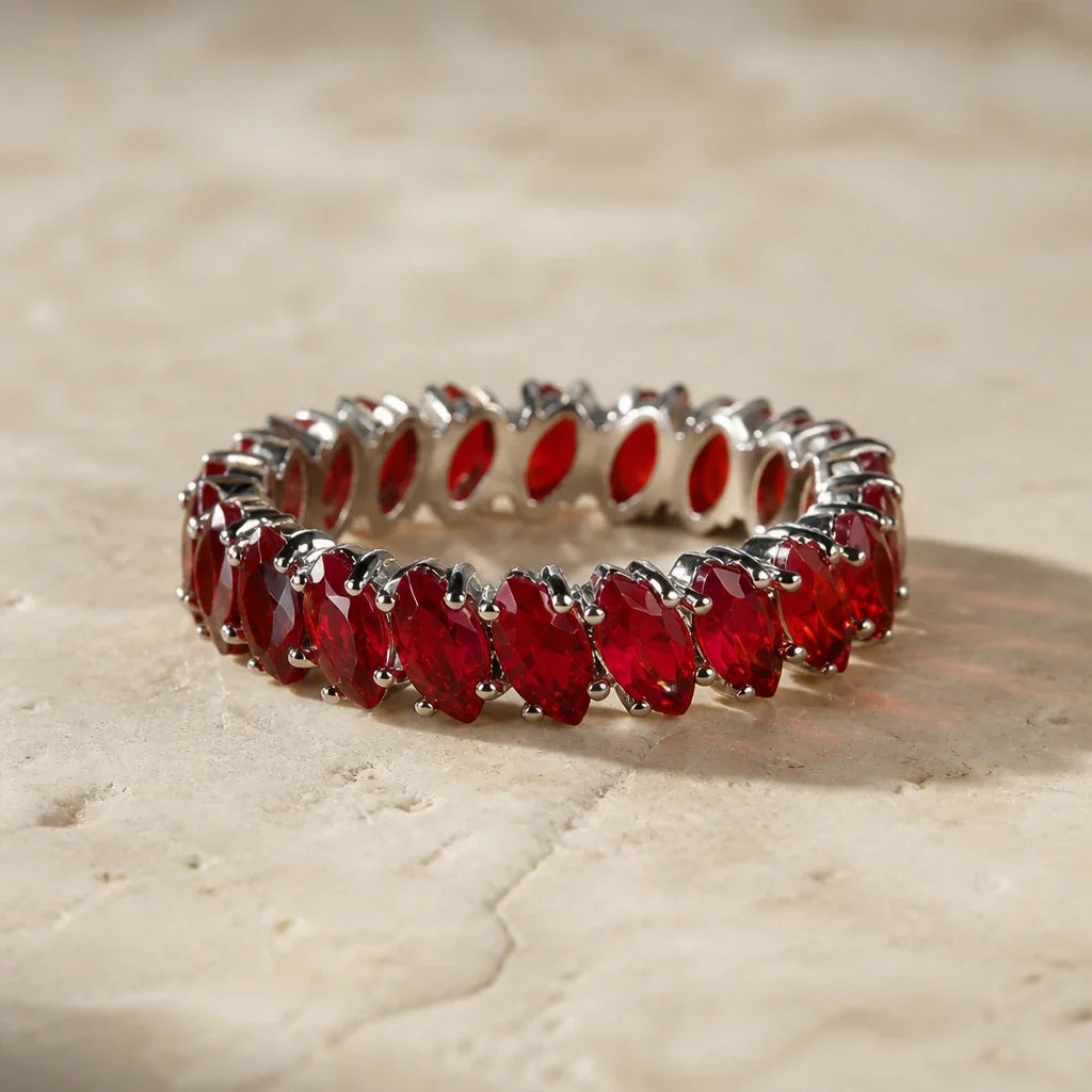 Ruby Inlay Gold Ring