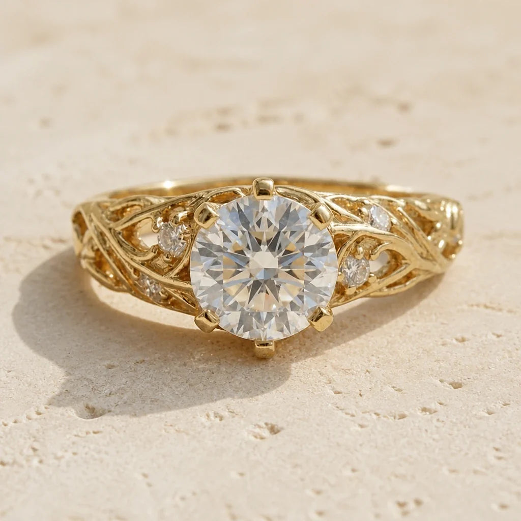 Exquisite Exotic Zirconia Ring