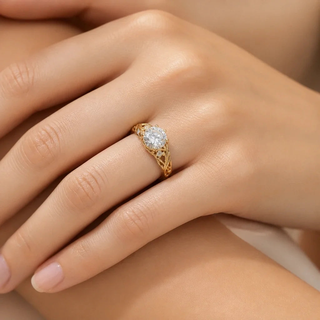 Exquisite Exotic Zirconia Ring