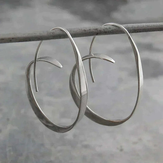 Open Spiral Drop Earrings