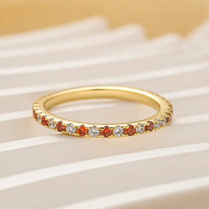 Round Cut Classic Full Eternity Thin Wedding Band