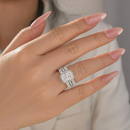 Cushion Cut Gorgeous Wedding Ring Set