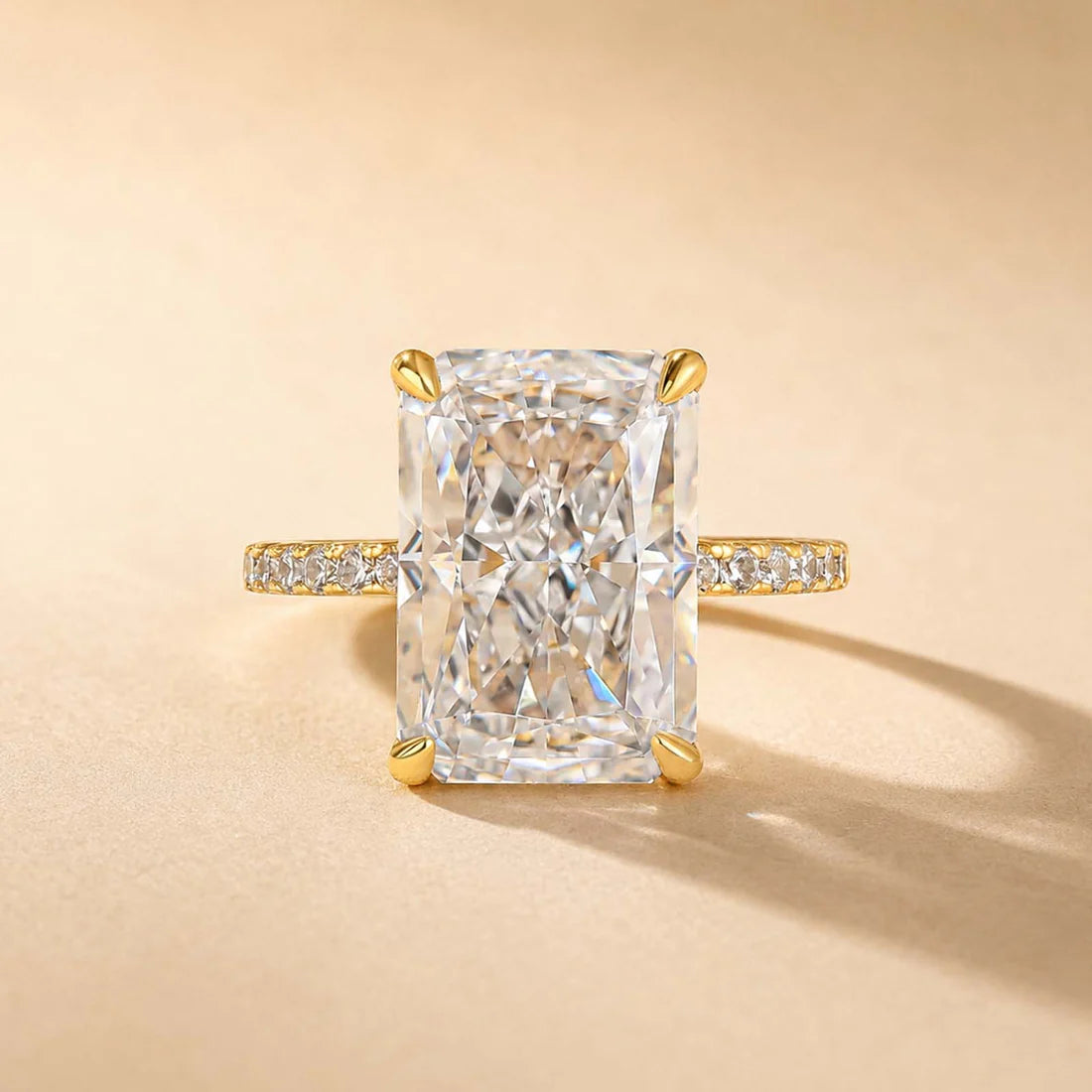 Radiant Cut Engagement Ring Or Enhancer Wedding Set In Sterling Silver