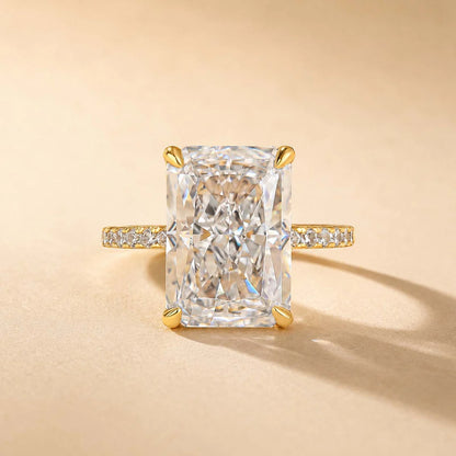 Radiant Cut Engagement Ring Or Enhancer Wedding Set In Sterling Silver