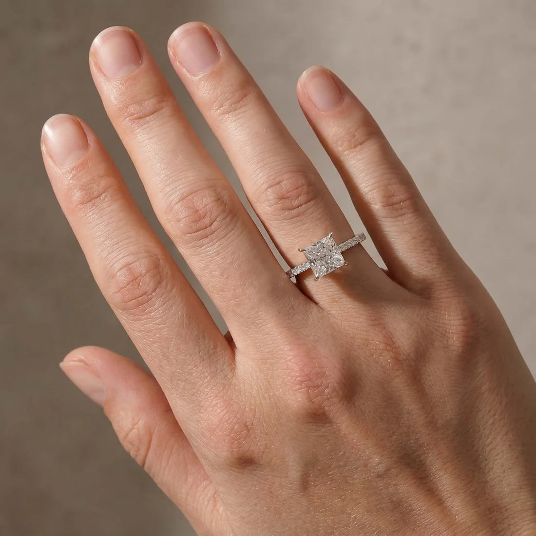 Princess Cut Sparkle Square Engagement Ring