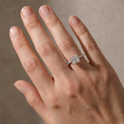 Princess Cut Sparkle Square Engagement Ring