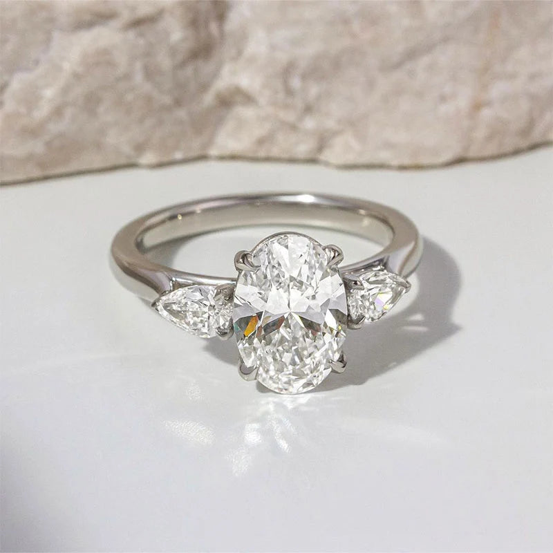 Oval Cut Three Stone Engagement Ring